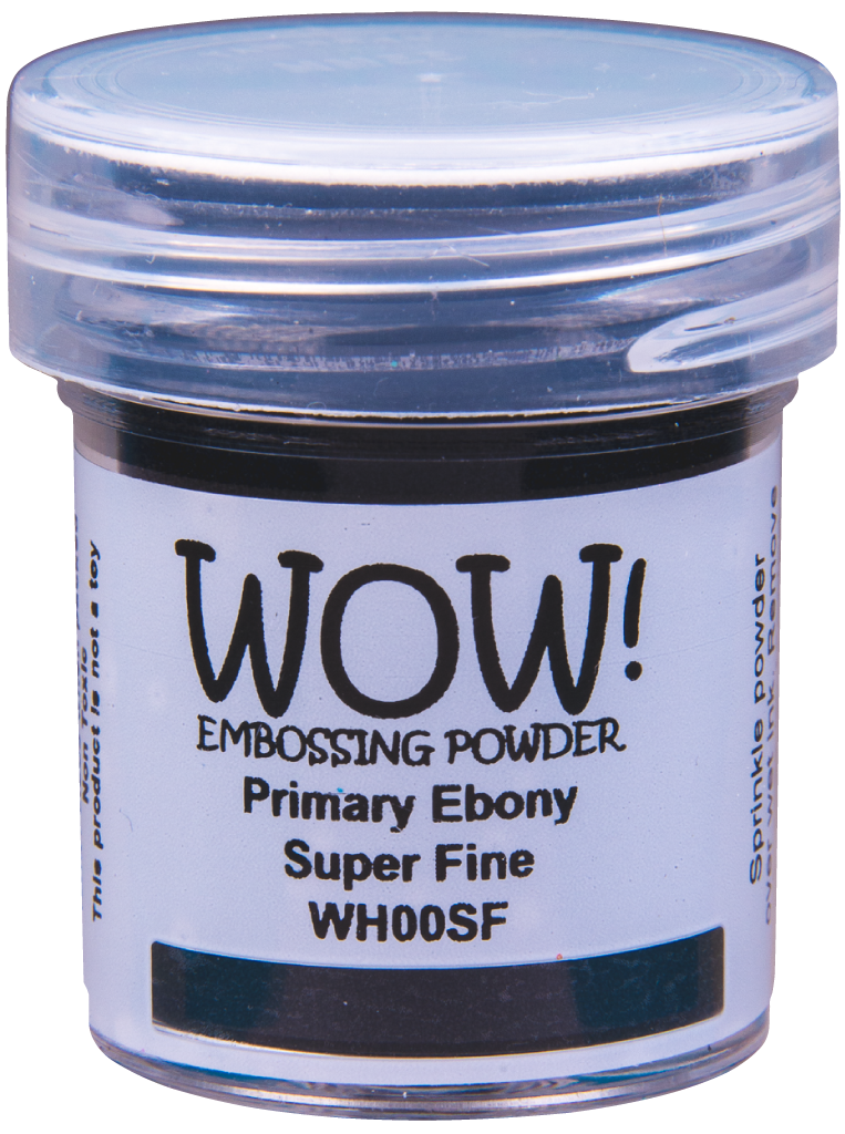 Пудра для эмбоссинга (первичные цвета) "Primary Ebony - Super Fine" от WOW!, чёрный, размер мелкий