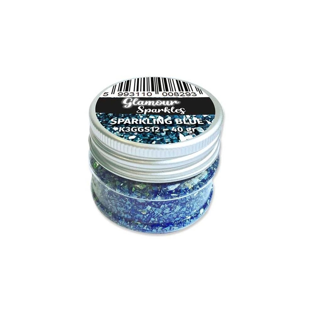 Топпинг "Glamour Sparkles" от Stamperia, 40 гр,  сверкающий голубой, K3GGS12
