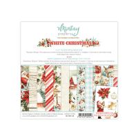 Набор двусторонней бумаги White Christmas 15,2х15,2см, 24 листа (6 дизайнов х 4), 240 г/м от Mintay paper