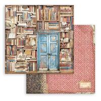 Бронь. Товар в пути! Лист двусторонней бумаги к коллекции VINTAGE LIBRARY-923, 30,5х30,5 см, от Stamperia, SBB923