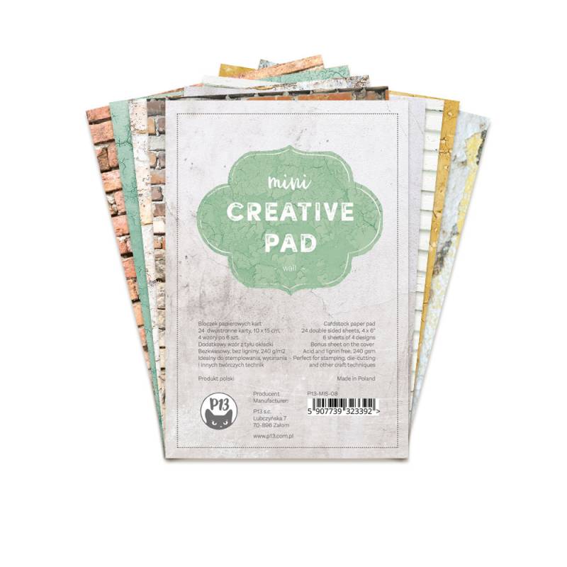 Набор фоновой бумаги CREATIVE PAD - WALL от P13, 10х15, 24 листа, 240 г/м