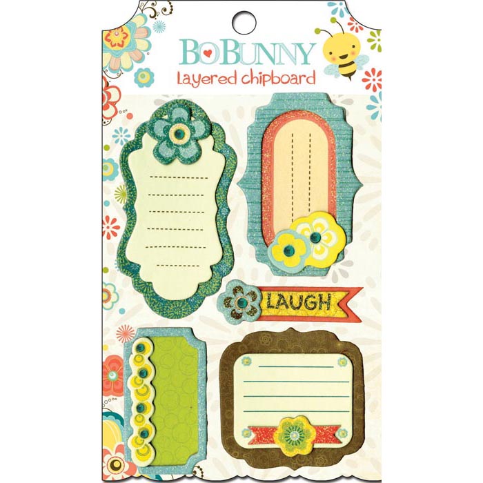 Украшение декоративное из картона BoBunny "Hello Sunshine Layered Chipboard" (чипборд)