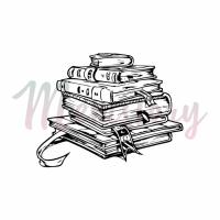 Фотополимерный штамп Стопка книг, от Memstory