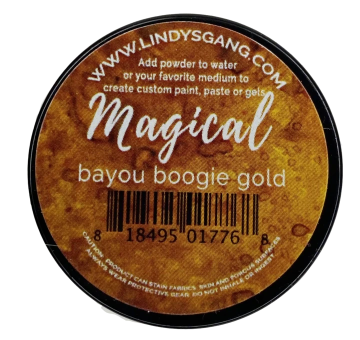 Сухая краска "Bayou Boogie Gold" от Lindy's Stamp Gang Magicals Individual Jar, 7 г