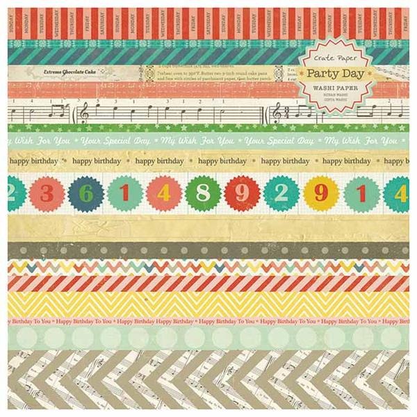 Лист наклеек Party Day Washi Paper 30х30см