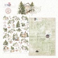 Лист двусторонней бумаги DB0025-06 из коллекции Christmas lights, A4, пл. 190 г/м