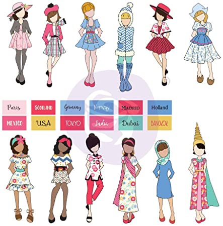 Набор высечек Dolls & Labels к коллекции Traveling Girl от Prima Marketing
