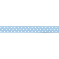 Лента May Arts Polka Dot Blue, Ширина 1,5 см, 1 ярд