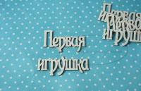 ПРЕДЗАКАЗ! Чипборд Первая игрушка 1 (надпись), Goldenchip