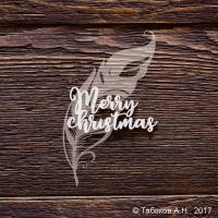 Надпись из чипборда Merry christmas 5,5x2,8 см, ArtLines