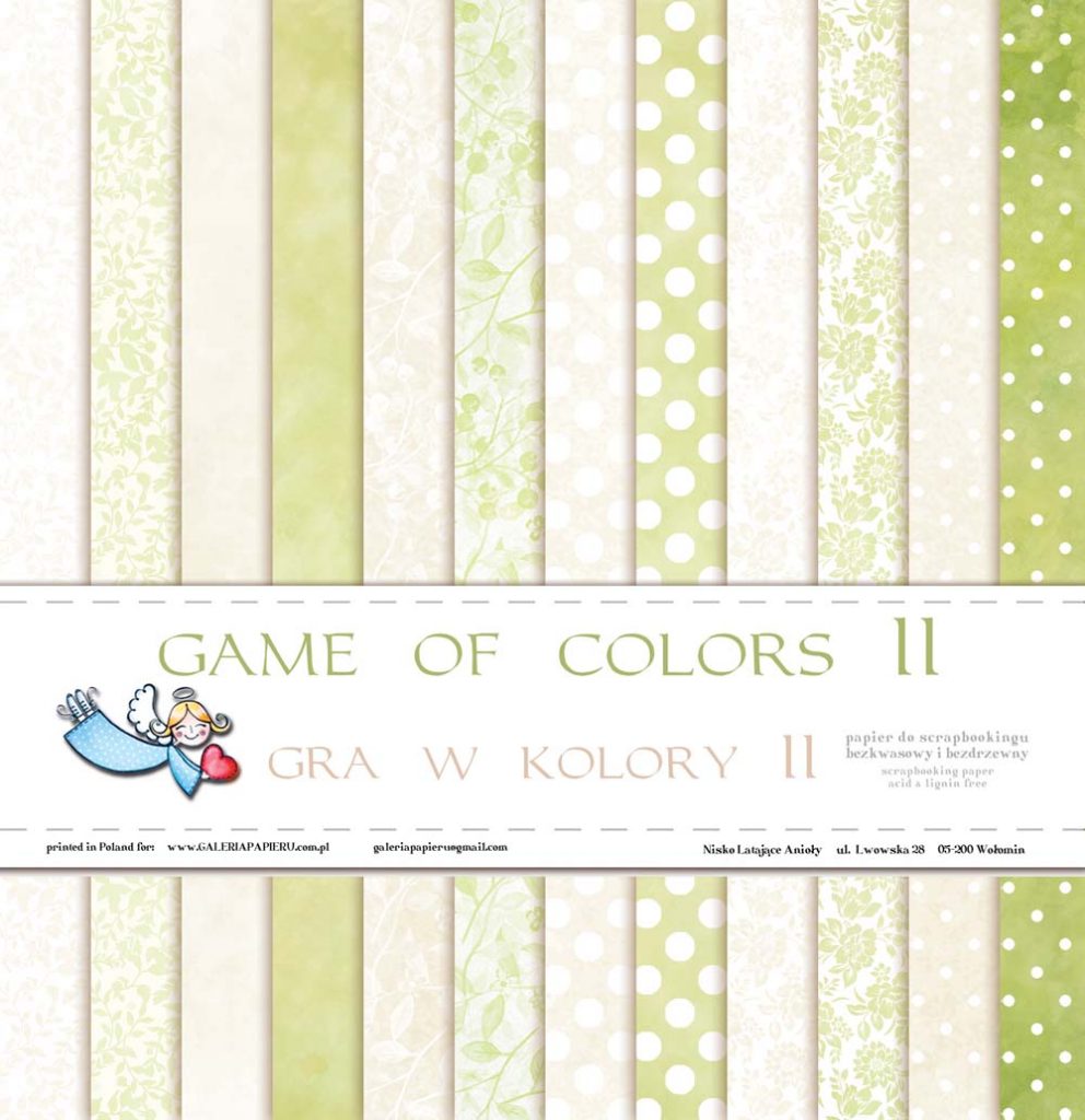 Набор двусторонней бумаги Game of Colors II  от Galeria Papieruu, 30,5х30,5 см, 12 л