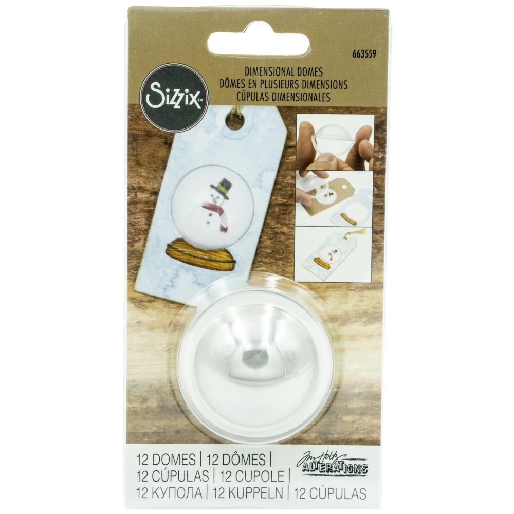 Заготовка для обьемного шейкера Sizzix Dimensional Domes 12/Pkg Inspired By Tim Holtz