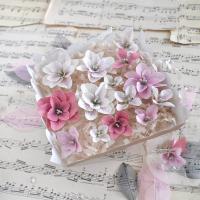Набор цветов "Гортензии" розовые из ткани, 14 цветов, от Ваниной Оксаны
