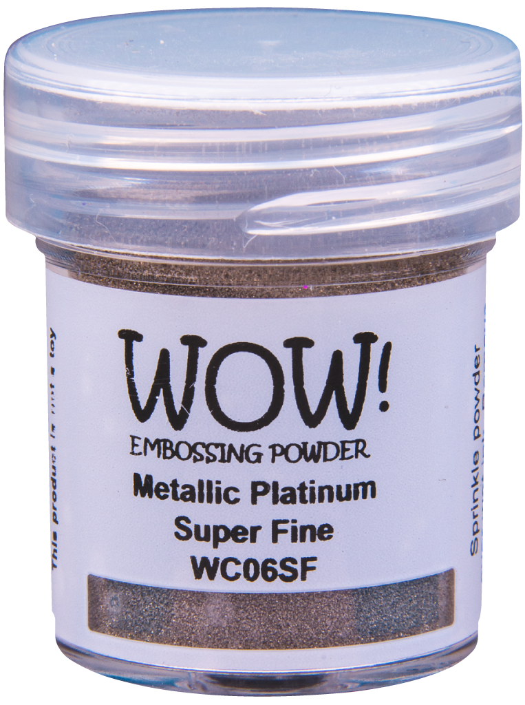 Металлизированная пудра для эмбоссинга "Platinum - Super Fine" от WOW!, платина, размер мелкий