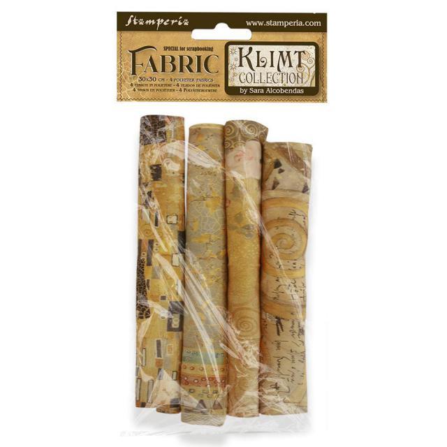 Набор отрезов ткани к коллекции Klimt от Stamperia, 4 шт