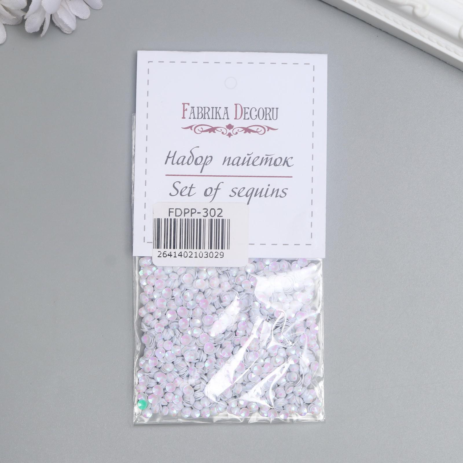 Набор пайеток "Fabrika Decoru" №302, серый, FDPP-302