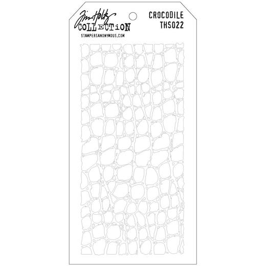 Трафарет CROCODILE THS022, от Tim Holtz, 10х21 см
