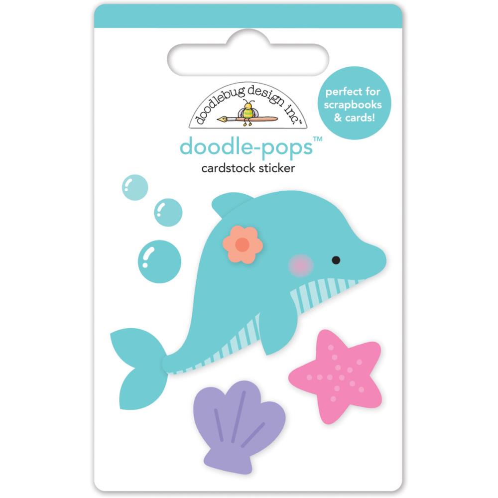 Обьемные 3D наклейки Doodlebug Doodle-Pops 3D Daisy Dolphin