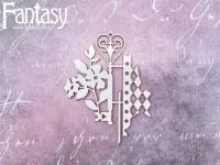 Чипборд Fantasy Вдали Ключ с цветами 2695 размер 7,9*6,1 см