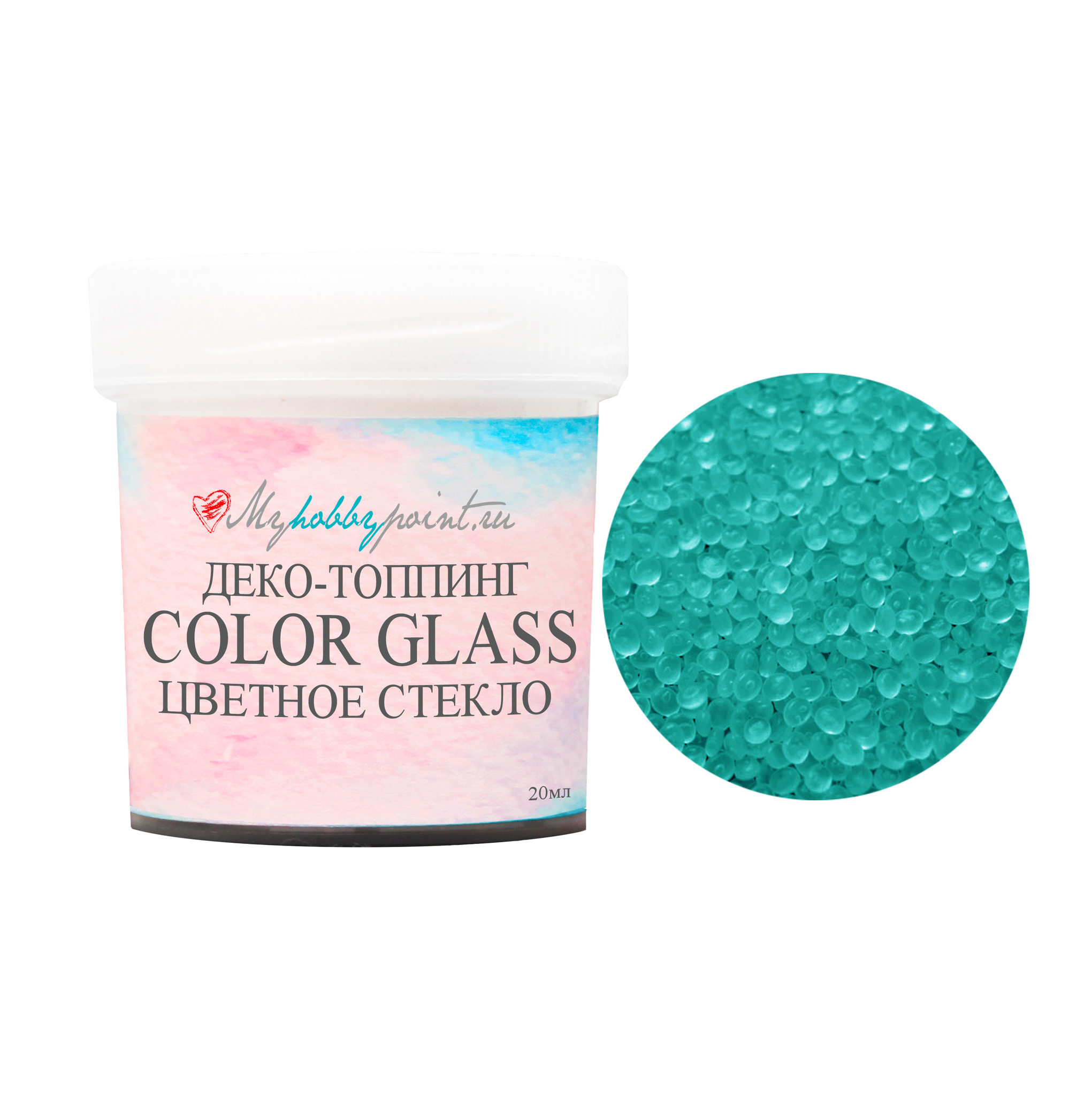 Деко-топпинг COLOR GLASS (Цветное стекло) БИРЮЗА 20мл