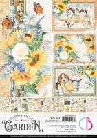 Набор двусторонней бумаги Farmhouse Garden, Creative Pad A4, 8 л. + бонус от Ciao Bella