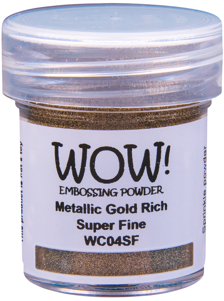 Металлизированная пудра для эмбоссинга "Gold Rich - Super Fine" от WOW!, насыщенный золотой, размер мелкий