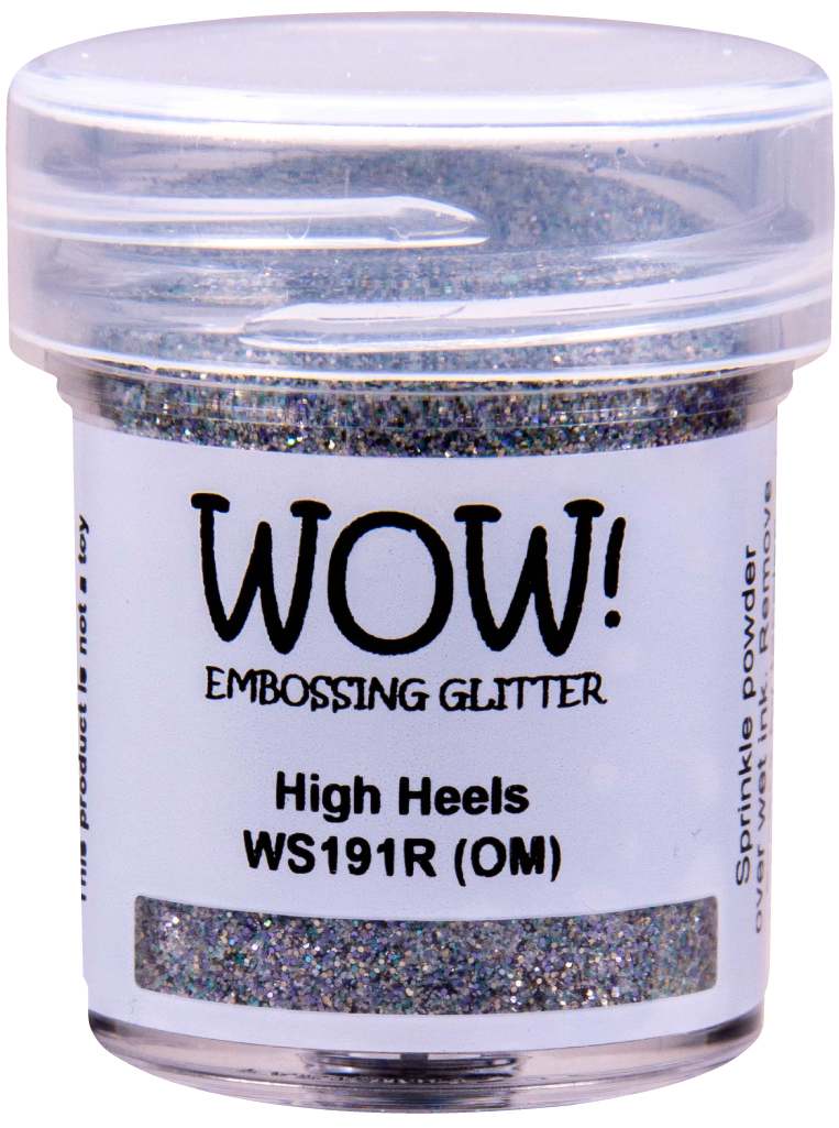 Пудра для эмбоссинга с глиттером "Embossing Glitters High Heels - Regular" от WOW!, серебро + фиолетовый, размер обычный