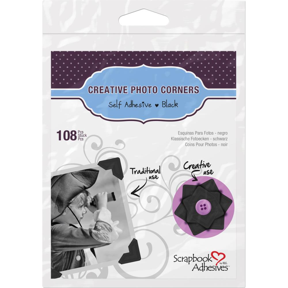 Уголки для фотографий Scrapbook Adhesives  Black