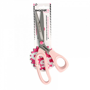 Ножницы раскройные, 23 см, розовые ручки, SHARPIST
