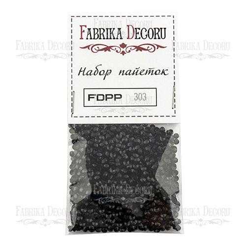 Набор пайеток - 303, черный, от Fabrika Decoru