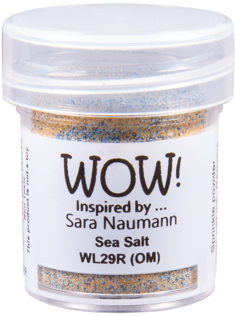 Пудра для эмбоссинга (специальные цветные смеси) " Sea Salt - Regular - Sara Nauman" от WOW!, морская соль, размер обычный