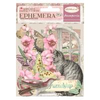 Набор высечек из чипборда плотностью 300 г к коллекции Orchids & Cats от Stamperia, DFLCT41