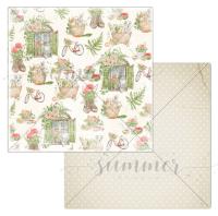 10 шт!Лист двусторонней бумаги "Летний день" 190гр, 30,5*30,5см, SS15062022-5, от Summer Studio (Саммер Студио)