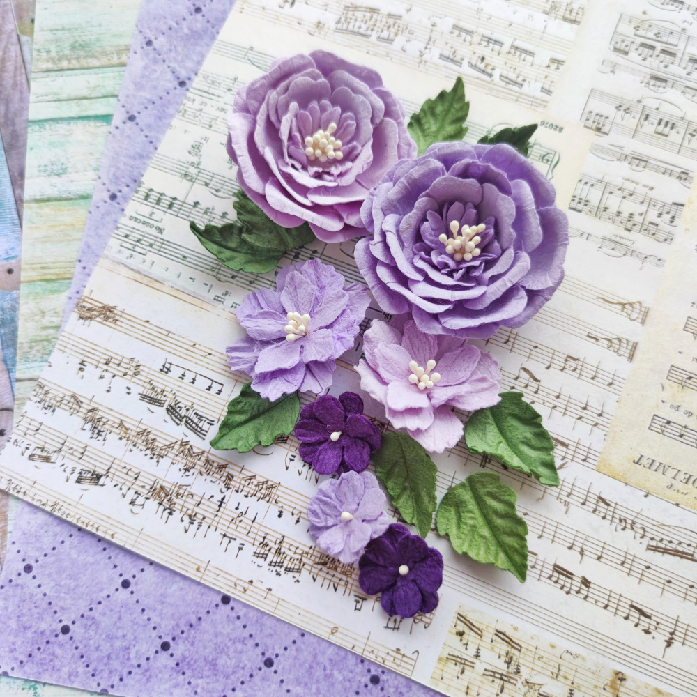 Набор бумажных цветов к коллекции "Flowers Symphony" от DreamLight Studio