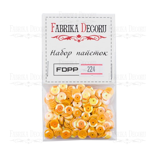 Набор пайеток - 224, желтый, от Fabrika Decoru