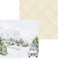 Лист двусторонней бумаги 2 коллекция “Snowy flowers” от Scrapodelie