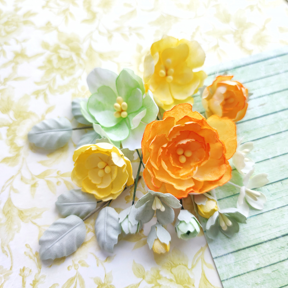 Набор тканевых цветов к коллекции  "Spring holidays" от DreamLight Studio