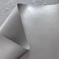 Переплетный кожзам глянцевый - серебро - Premium, 35х50