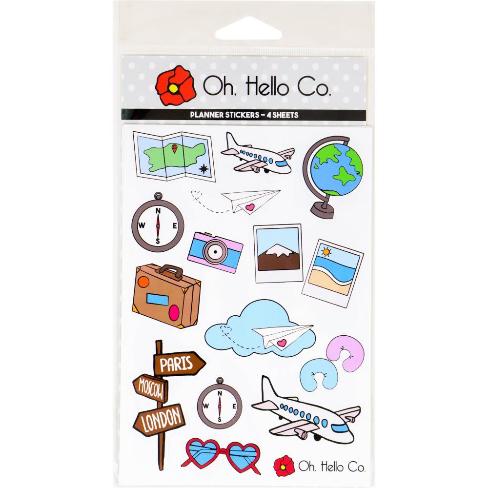 Набор наклеек Oh Hello Planner Stickers - Travel Variety (4 листа)