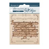 Чипборд к коллекции VINTAGE LIBRARY от Stamperia, 14X14 см, SCB163