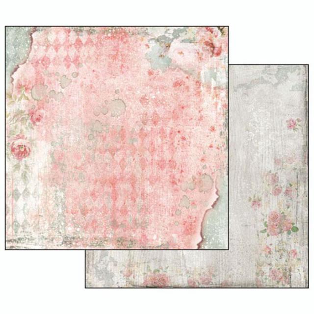 Лист двусторонней бумаги к коллекции Flower Alphabet, 30,5х30,5 см, от Stamperia, SBB497