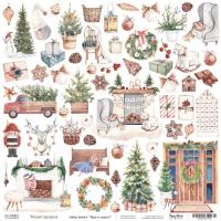 Лист для вырезания Тёплый праздник, 30*30 см, 190 г/м, от Paper Home