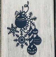 Нож Новогодние шары и снежинки от  ArtScrap