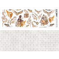 Лист с картинками 10х30 см Волшебник. Покровители, ScrapMania