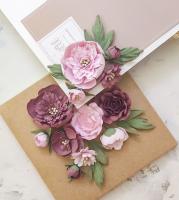 Набор цветов "Очарование" пионы и розы, ОПР0004, Pastel Flowers