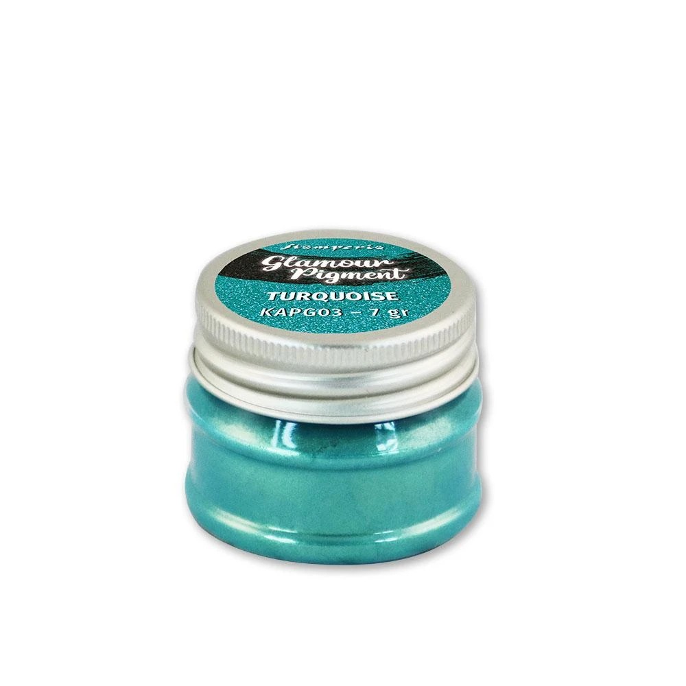 Пигментная пудра "Glamour Powder Pigment " от Stamperia, 7 гр, бирюзовый, KAPG03