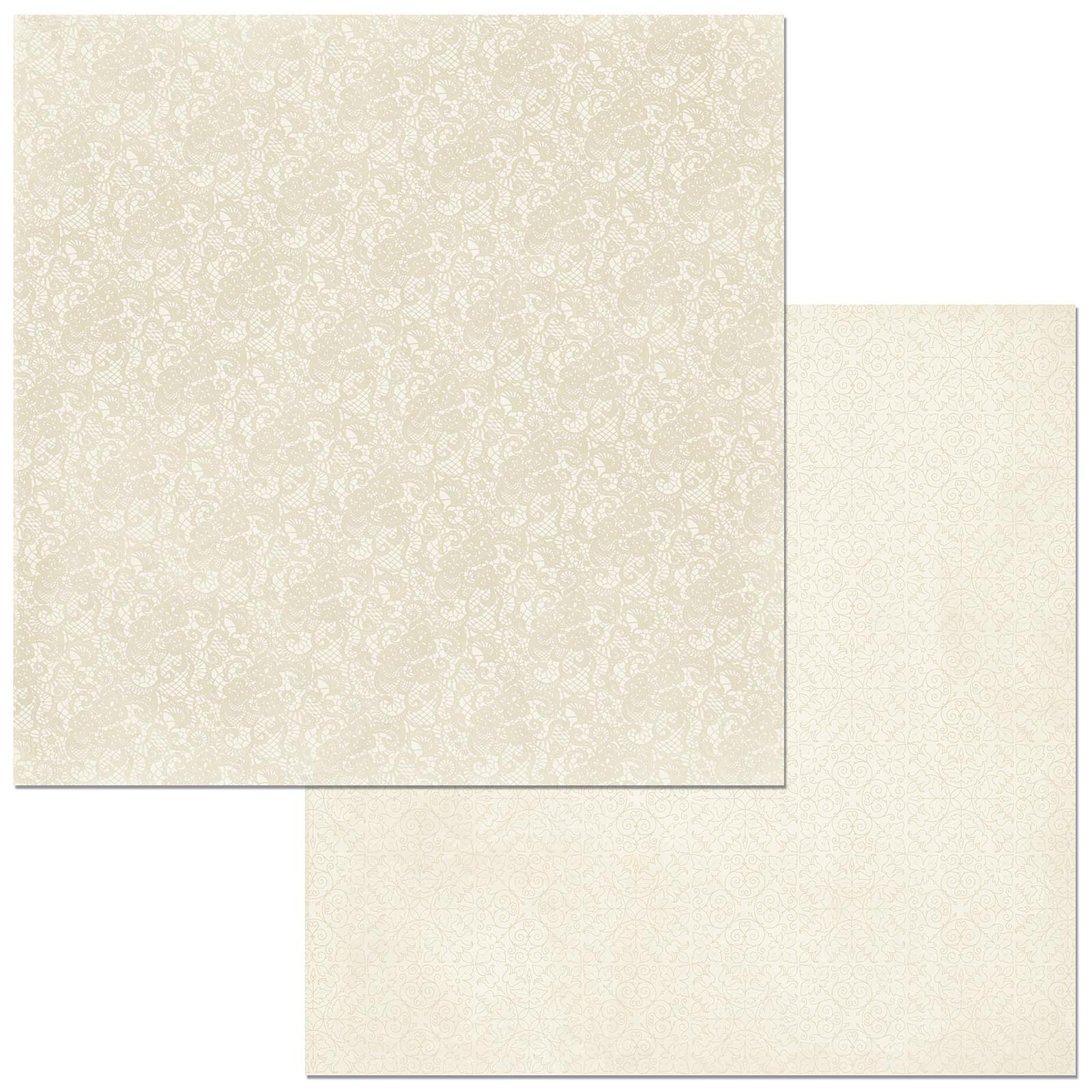 Лист двусторонней бумаги «French Vanilla Lace» к коллекции «Double Dot» 30,5х30,5 см, от BoBunny