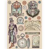 Цветная деревянная вырубка к коллекции Sir Vagabond images от Stamperia, A5, KLSP092
