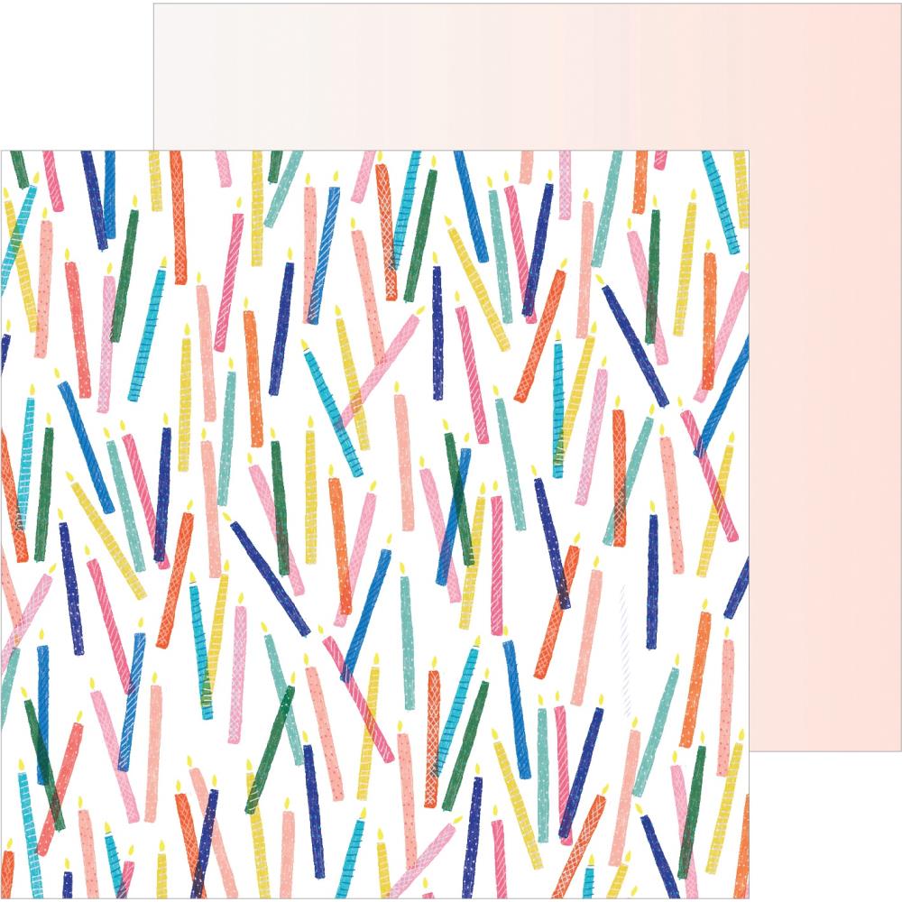 Лист двусторонней бумаги с фольгированием Коллекция Hooray от Crate Paper, 30,5х30,5