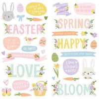 Вспененные наклейки к коллекции "Bunnies & Blooms" от Simple Stories